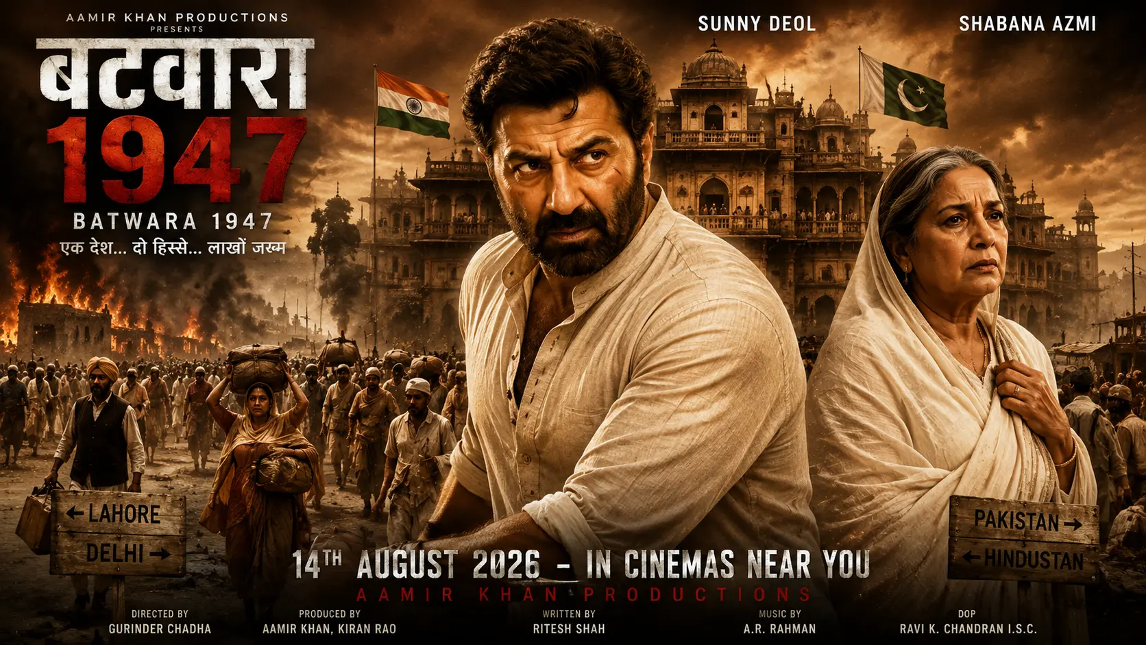 Batwara 1947 Movie Review 2026: Sunny Deol की दमदार एक्टिंग 7 Batwara 1947 Movie Review Sunny Deol Shabana Azmi